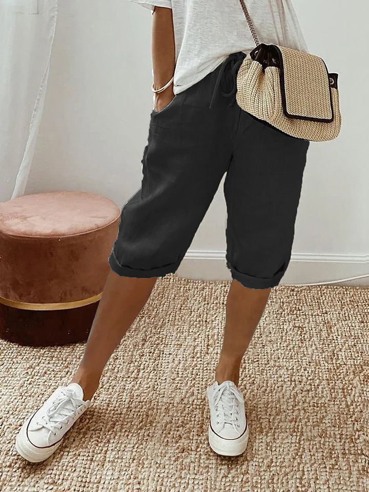 Emma - Cotton-Linen Women's Pants