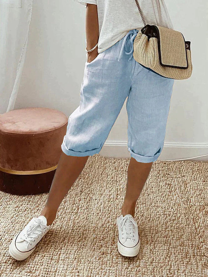 Emma - Cotton-Linen Women's Pants