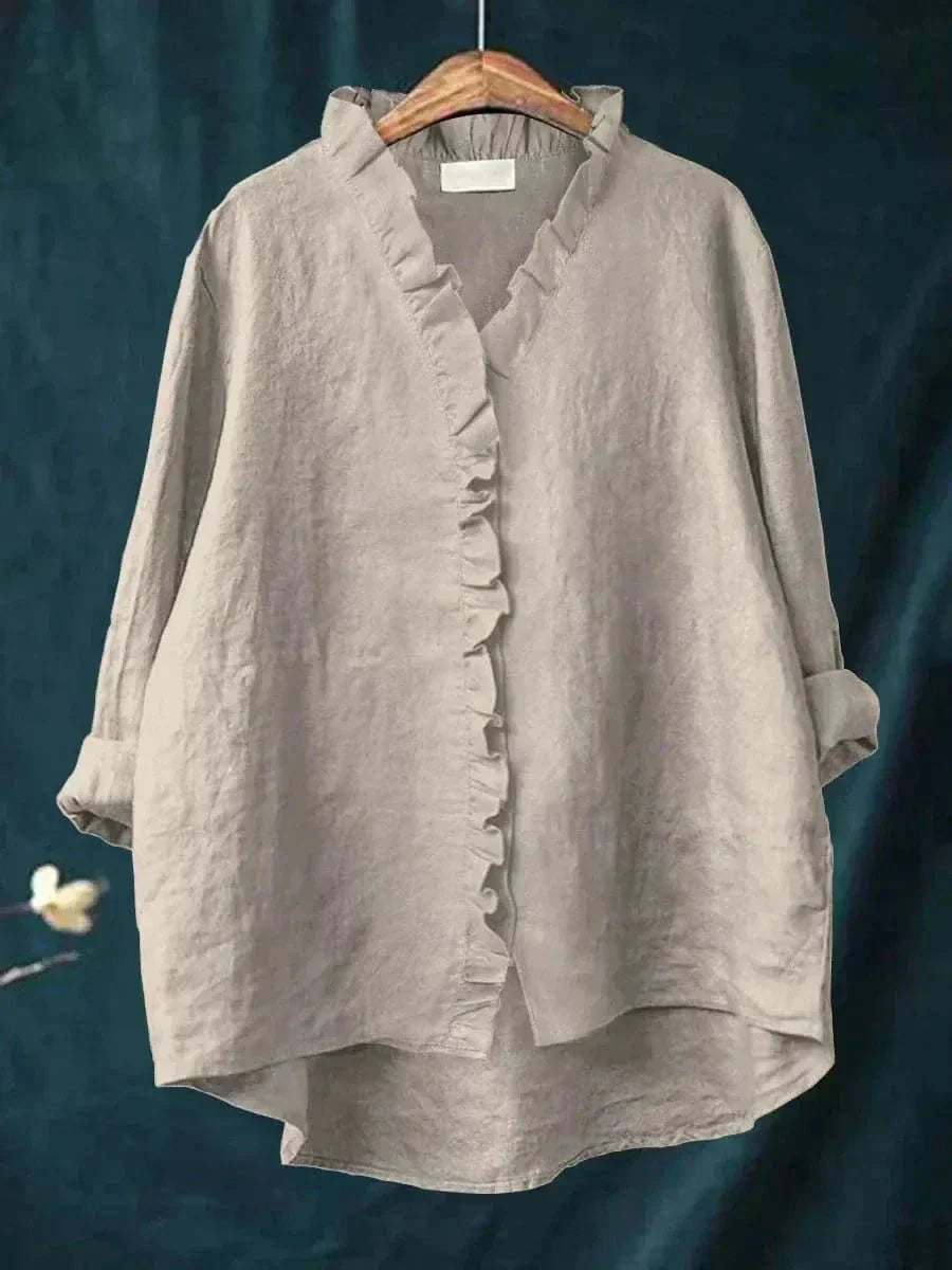 Lina - Elegant Linen Blouse