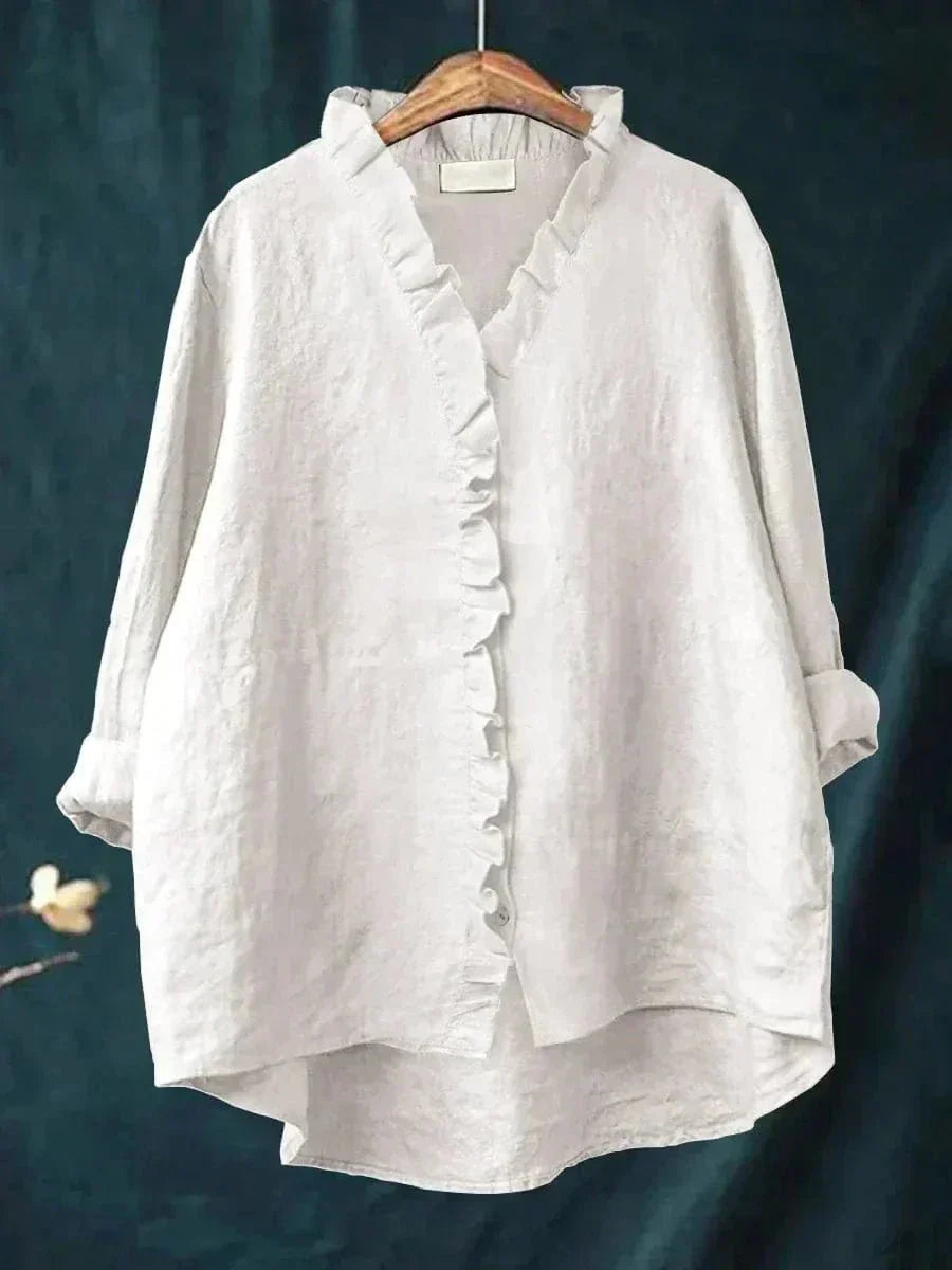 Lina - Elegant Linen Blouse