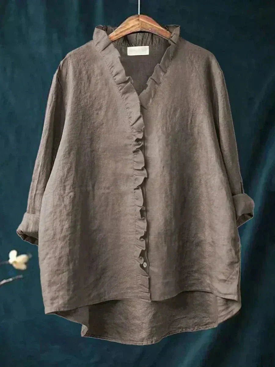 Lina - Elegant Linen Blouse