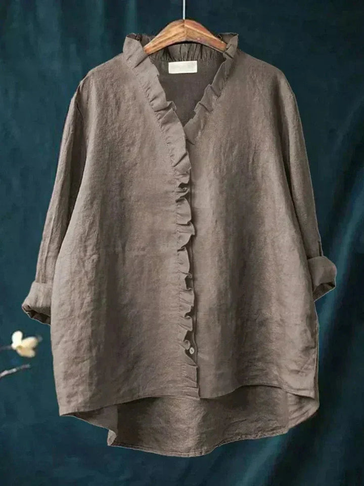 Lina - Elegant Linen Blouse