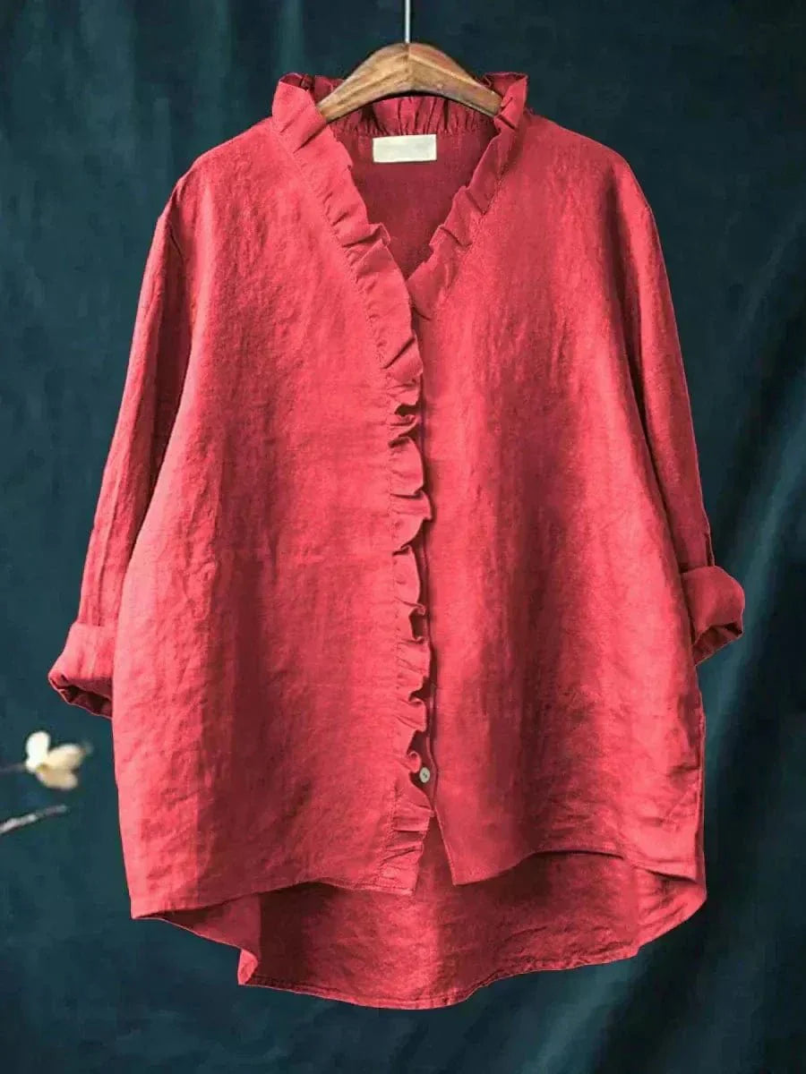 Lina - Elegant Linen Blouse