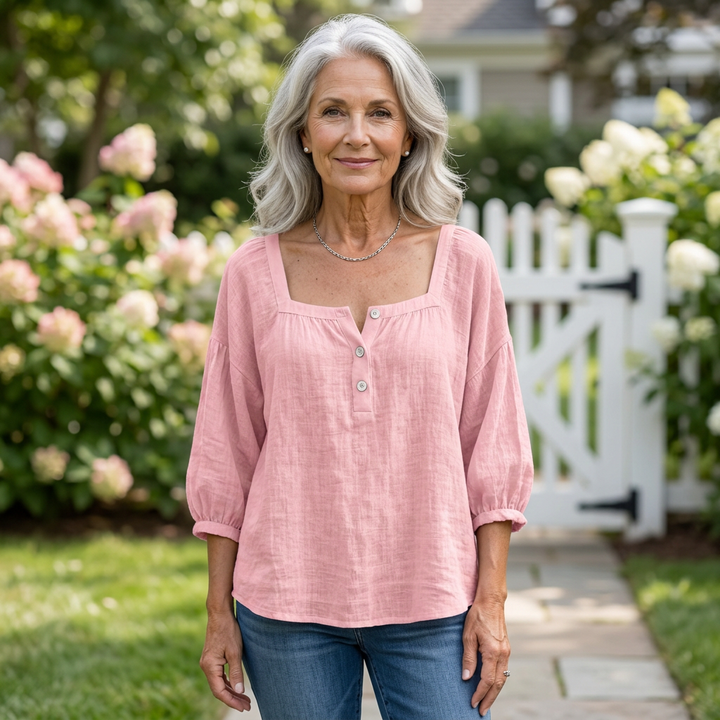 Fabiana - Casual Lantern Sleeve Blouse