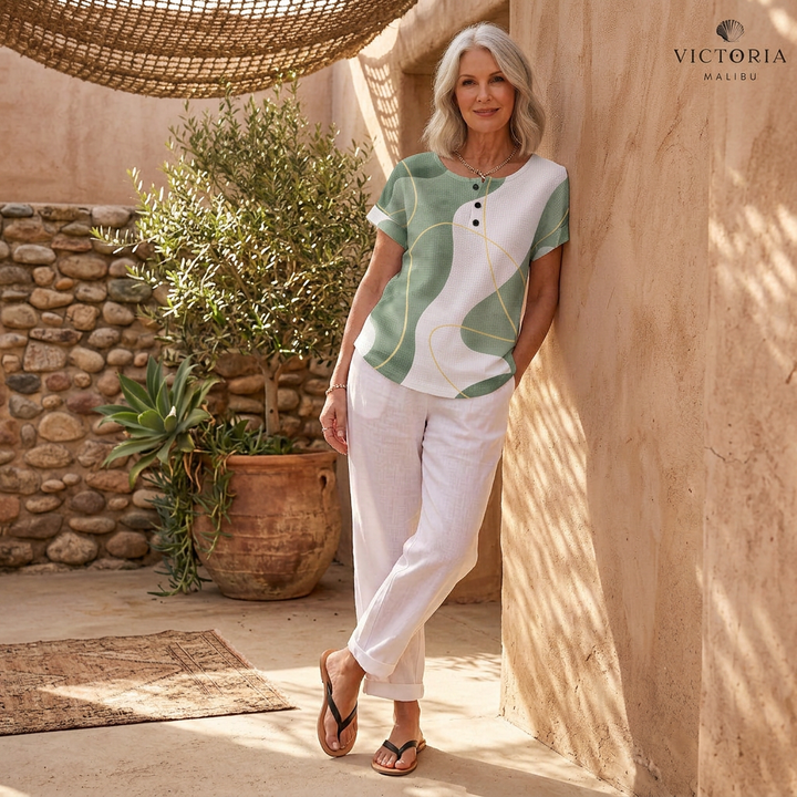 Dasha - Casual Color Block Blouse