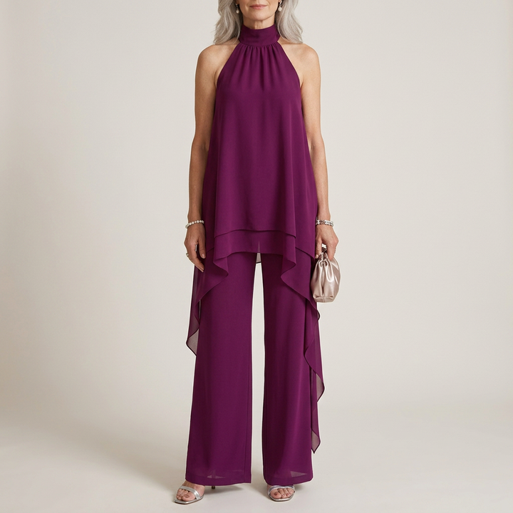 Viola - Elegant Halter Set with Trousers