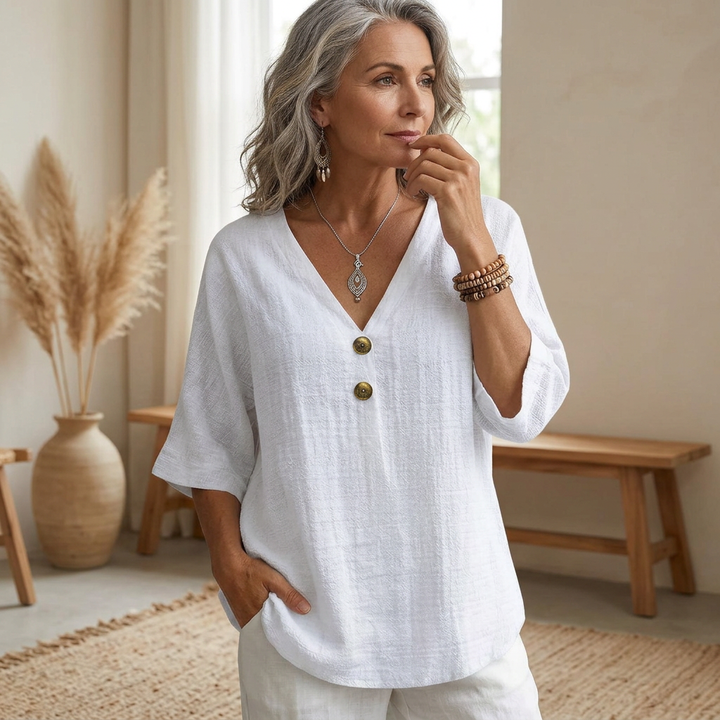 Celeste - Casual V-Neck Blouse