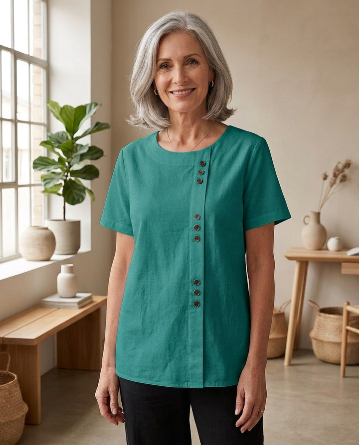 Annebel - Casual Button Detail Blouse