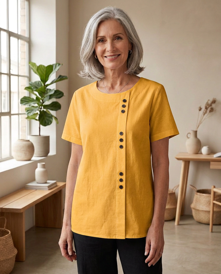 Annebel - Casual Button Detail Blouse