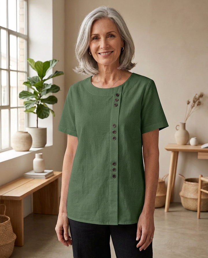 Annebel - Casual Button Detail Blouse