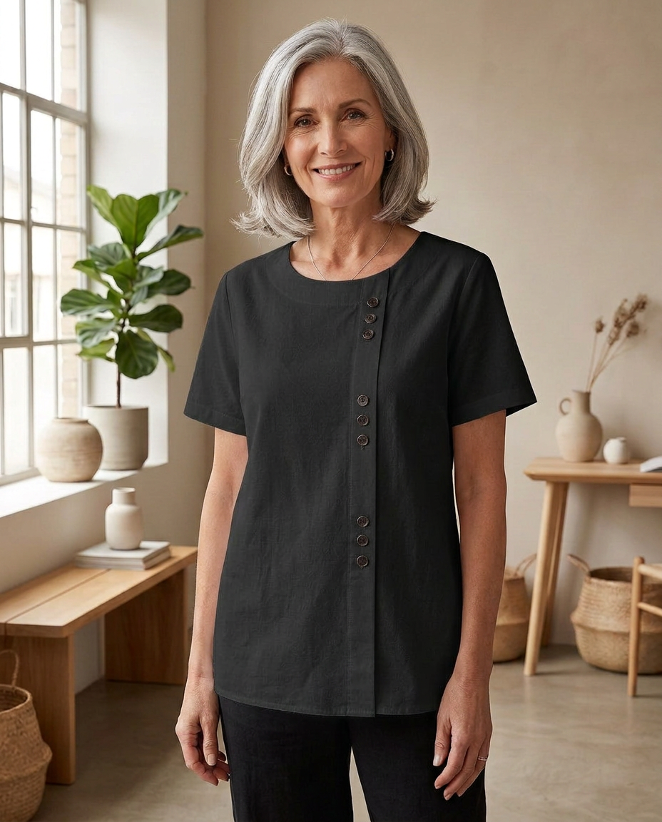 Annebel - Casual Button Detail Blouse