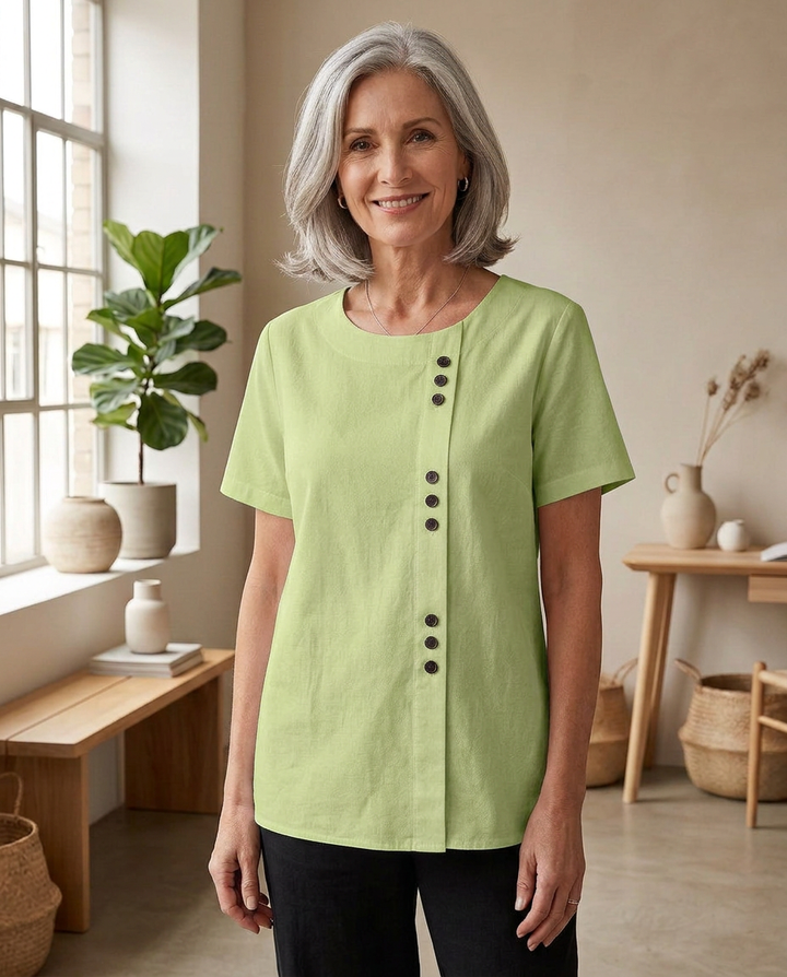 Annebel - Casual Button Detail Blouse