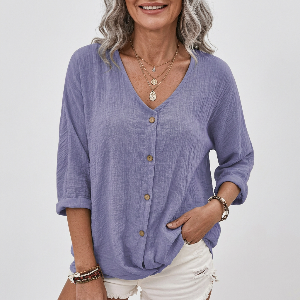 Helene - Summer Linen Blouse