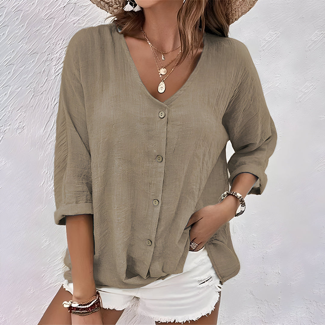 Marcia - Relaxed Button-Up Blouse