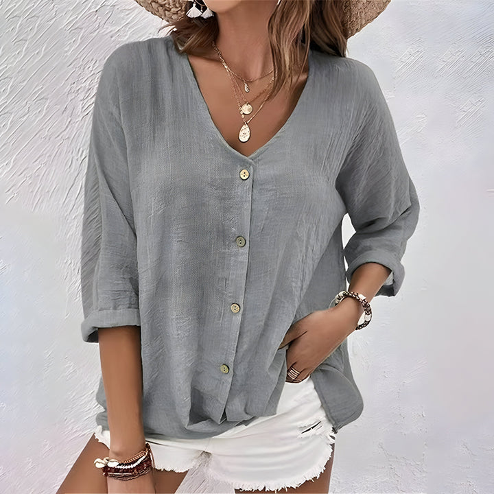 Marcia - Relaxed Button-Up Blouse