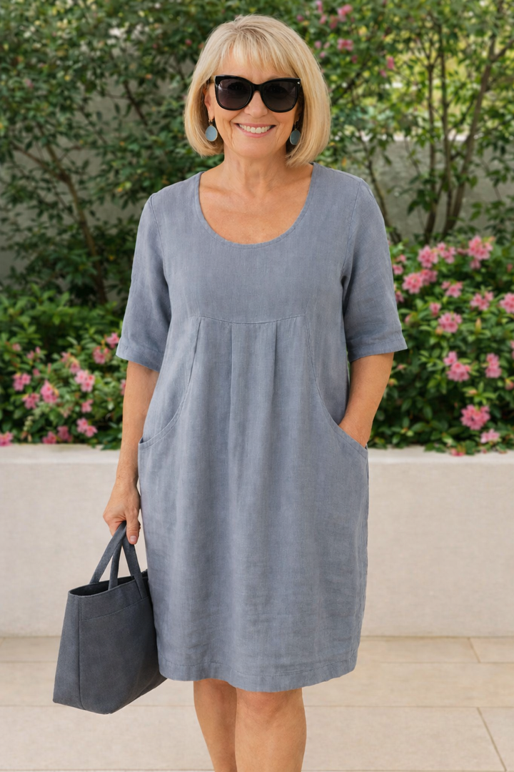 ANDREA - Elegant Casual Dress with Pockets
