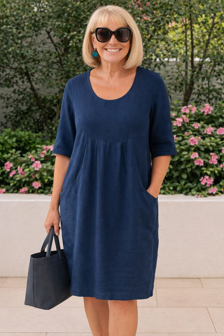 ANDREA - Elegant Casual Dress with Pockets